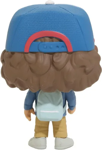Vista 3 de POP [Stranger Things] - Figura de vinilo Dustin con brújula Funko Pop! (paquete con funda protectora compatible con Pop Box), multicolor, 3.75