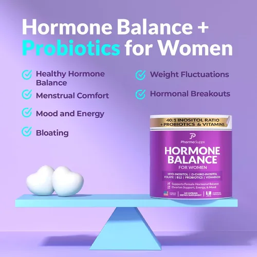 Vista 2 de Inositol+ Suplemento de equilibrio hormonal para apoyo de señalización metabólica y hormonal, el restablecimiento hormonal todo en uno para sentirse