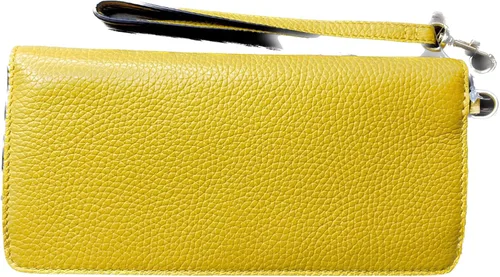 Vista 2 de Tory Burch Blake - Sobre de pulsera delgada de bloque de color 81318 Goldfinch Pink Moon 970, Amarillo, Pulsera