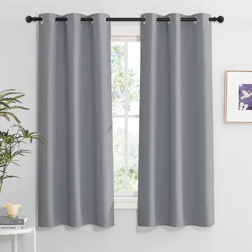 Vista 96 de RYB HOME - Cortinas para armario de 36 pulgadas, cortinas para oscurecer la habitación con ojales resistentes a la oxidación, cortinas de Aqua