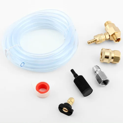 Vista 8 de Inyector aguas abajo para lavadora a presión, kit de jabón de lavadora eléctrica ajustable e inyector químico, conexión rápida de 3/8 pulgadas, 4500