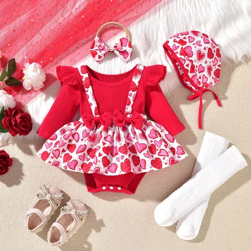 Vista 125 de Unutiylo Ropa de bebé recién nacida prematura con tirantes, traje de otoño e invierno, traje de manga larga con volantes