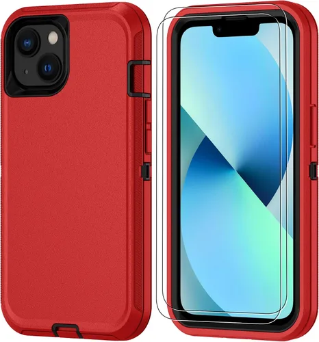Vista 21 de Jshru para iPhone XR Funda con [2 Pack] Protector de Pantalla HD, [Grado Militar] 3-en-1 Resistente Protector de Cuerpo Completo a Prueba de Negro
