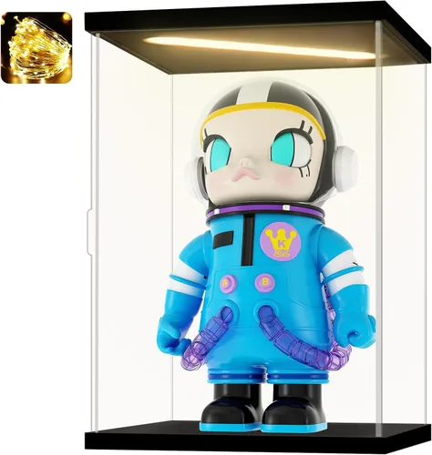 Vista 14 de Vitrina de acrílico para coleccionables, cajas de acrílico transparente para figuras de exhibición, memoribilia, casco de construcción iluminado