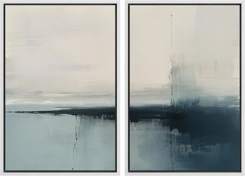 Vista 151 de SIGNWIN Lienzo enmarcado para pared, ilustraciones abstractas texturizadas en tonos beige terrosos, arte moderno, decorativo, contemporáneo