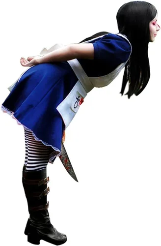 Vista 3 de Cos2be Alice Madness Returns And Anime Maid Dress Cosplay Disfraz de delantal