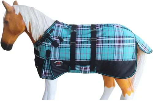 Vista 17 de CHALLENGER 1200D Foal Winter Blanket Miniature Pony Donkey Bellyband Turquoise Rustic