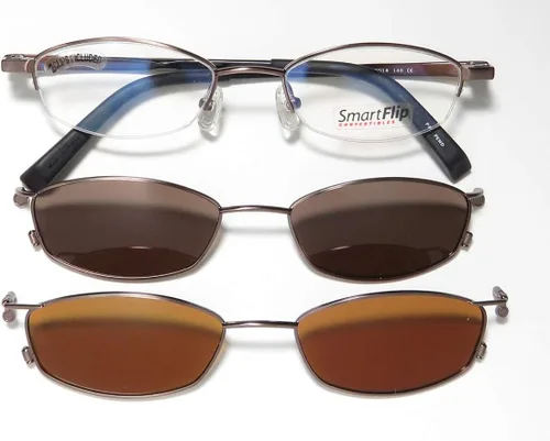 Vista 3 de SmartFlip 413 - Gafas de sol para hombre y mujer (50-18-140, marrón)