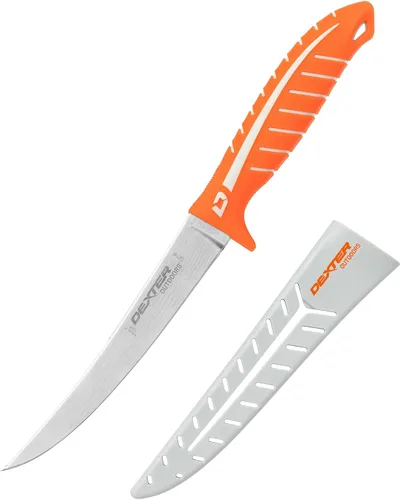 Vista 14 de Dexter Outdoors Dextreme Cuchillo de filete rígido de 10 pulgadas de doble filo Incluye funda