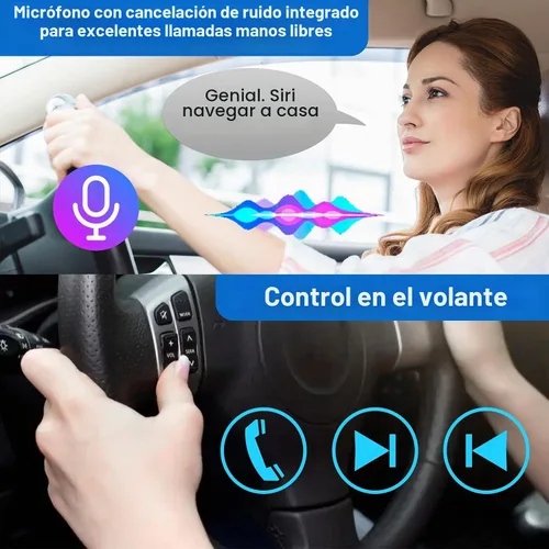 Vista 7 de [Usado] Radio Estéreo de Coche Doble DIN, CarPlay Inalámbrico Android Auto Inalámbrico, Receptor de Audio de Coche con Pantalla Táctil de 7 Pulgadas
