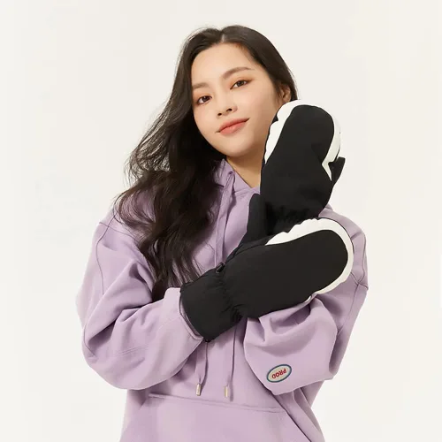 Vista 2 de Guantes de esquí para hombres y mujeres, guantes de nieve de invierno, guantes cálidos e impermeables diseñados para clima frío, motos de nieve