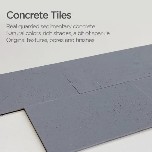 Vista 3 de Tic Tac Tiles - Azulejos autoadhesivos removibles para pegar en el salpicadero de la cocina o el baño, azulejos 3D de concreto natural estilo metro