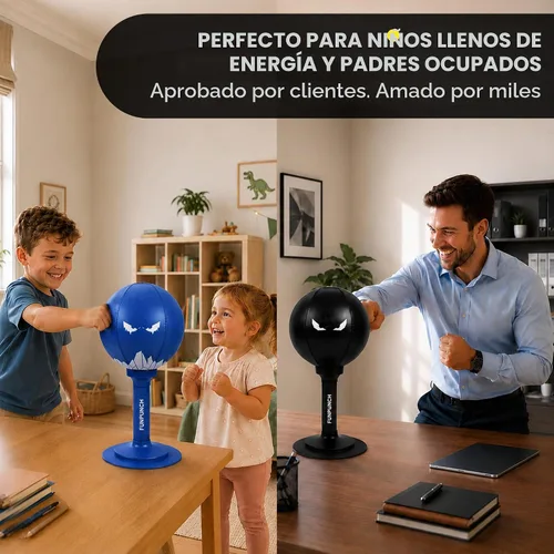 Vista 8 de Rage Bag - Saco de boxeo de escritorio para niños y adultos - Saco de boxeo con ventosa