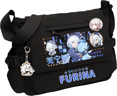 Vista 4 de Game Handbag Crossbody Bag, Cute Single Shoulder Bag, Adult 3D Print Anime Backpack Black-2