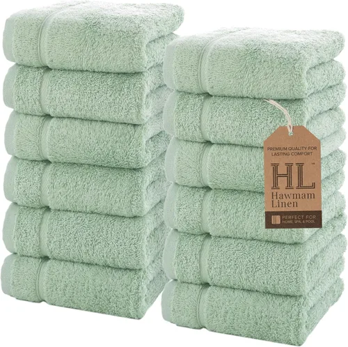 Vista 69 de Juego de 6 toallas de baño negras para baño, algodón turco original, suave, absorbente y de primera calidad, 2 toallas de baño, 2 manos y 2 toallas