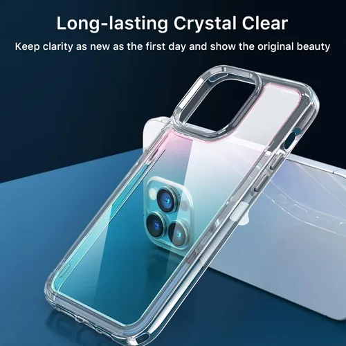 Vista 3 de MYBAT PRO - Funda transparente bicolor para iPhone 14 Pro Max, funda protectora de 6.7 pulgadas, elegante y delgada, de la serie Mood, de grado