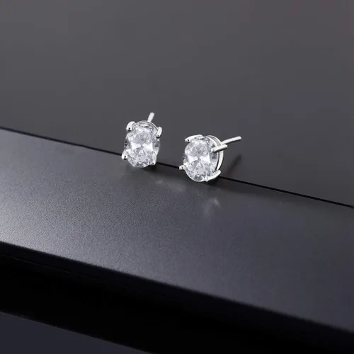 Vista 8 de Gem Stone King Aretes de oro de 14 quilates con piedra natal ovalada de 0.315 x 0.236 in Aretes de oro para mujer