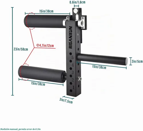 Vista 3 de Extensión de piernas ajustable y accesorio para máquina de sentadillas - Carga máxima de 600 libras