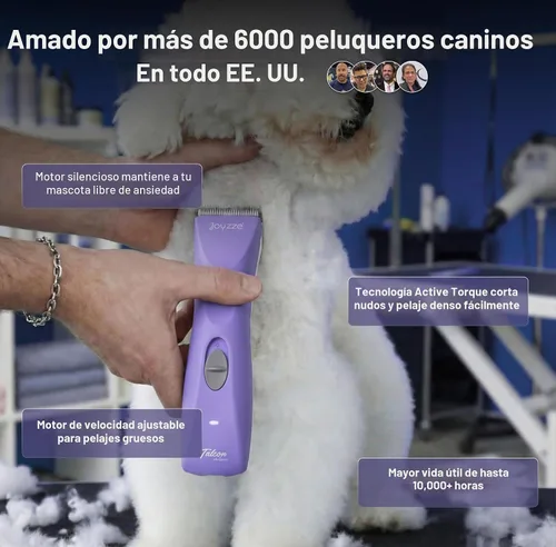 Vista 4 de Falcon 2 velocidades, cortapelos inalámbricos para perros, aseo Unidad de hoja desmontable de bajo ruido y alta potencia construida para días