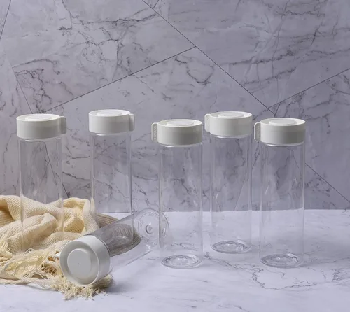 Vista 6 de Komax Botellas de jugo reutilizables, juego de 6 unidades de 18.5 onzas, plástico de alta calidad sin BPA, inastillables, a prueba de fugas, aptas