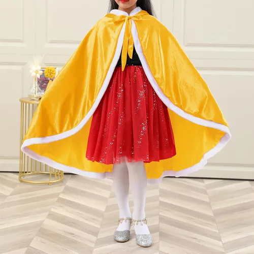 Vista 2 de Zando Capa con capucha de princesa para niñas, disfraces de Navidad, Halloween, cosplay