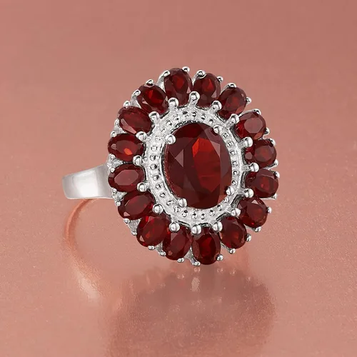 Vista 5 de Ross-Simons 5.20 ct. t.w. Garnet Ring in Sterling Silver