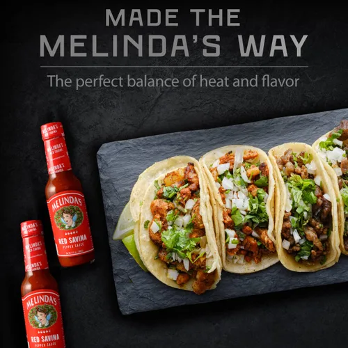 Vista 6 de Melinda's Salsa picante de pimienta roja Savina – Salsa picante habanero extra picante artesanal – Hecho con ingredientes frescos, pimientos rojos