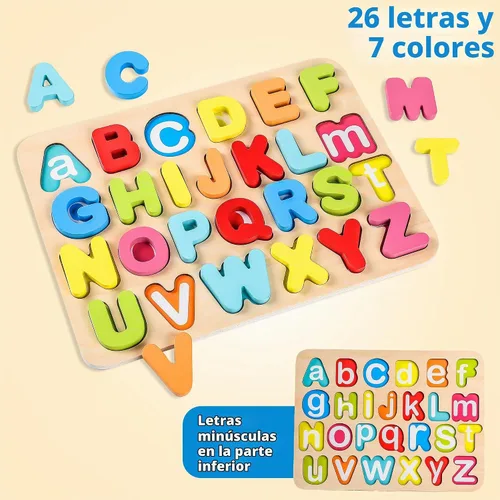 Vista 3 de Aile - Rompecabezas de madera con diseño de alfabeto
