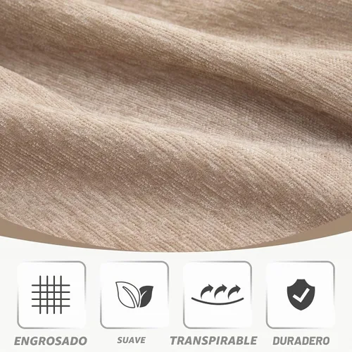 Vista 3 de MEETSKY Funda de sofá para sofá seccional, ajuste universal para sofá de 2 asientos, funda gruesa y lavable, tamaño L, 71 x 102 pulgadas, caqui