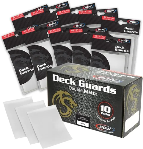 Vista 12 de BCW Deck Guard - Fundas dobles mate para tarjetas, caja de 500 unidades (10 paquetes de 50 fundas), sin ácidos, sin PVC, se adapta a tarjetas
