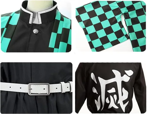 Vista 4 de Kimono de anime para cosplay, disfraz japonés, uniforme de fiesta de Halloween, traje completo para adultos, mujeres y hombres