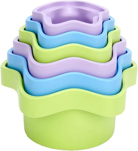 Vista 9 de Conjunto de juguetes para bebés de Green Toys (Primera llaves, vasos apilables, elefante).