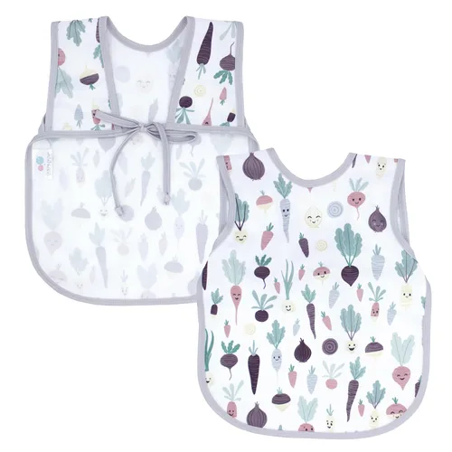 Vista 24 de BapronBaby Galletas y leche Bapron – Babero más seguro sin lazo para el cuello para bebés y niños pequeños – Suave impermeable resistente a
