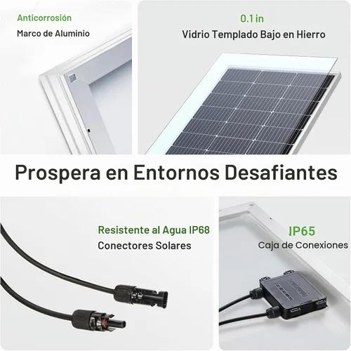 Vista 5 de Traver Force Panel solar de 100 vatios 10BB monocristalino 12V paneles solares para el hogar módulo solar de alta eficiencia cargador de energía