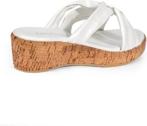Vista 2 de ANN CREEK Sandalias de cuña para mujer, zapatos de plataforma con puntera abierta, sandalias casuales de verano, sandalias de tacón negro, sandalias
