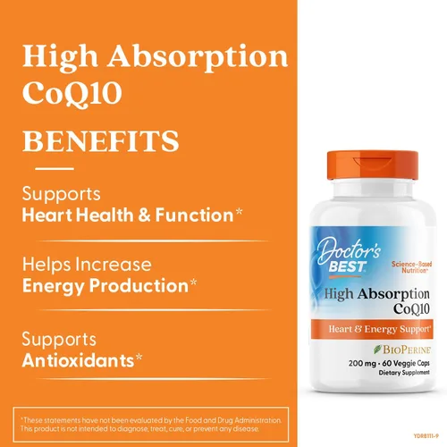Vista 3 de CoQ10 de alta absorción de Doctor's Best. (0.007 oz), DRB-00111, 1, 1