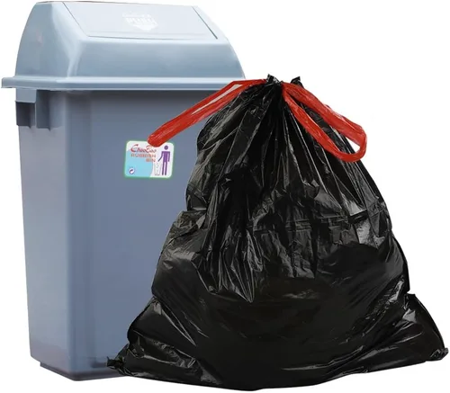 Vista 6 de Teyyvn Bolsas de basura negras con cordón de 3 galones, 220