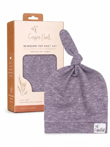 Vista 126 de Gorro de bebé con nudo superior elástico suave "Fern" por Copper Pearl