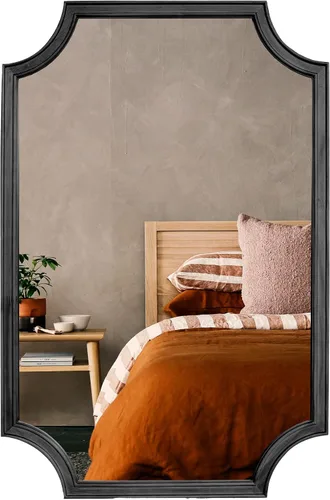 Vista 33 de Espejos de Baño de Madera para Montar en la Pared, 16" x 20" Marco de Madera Rústica Espejos de Pared Decorativos para Sala de Estar o Dormitorio