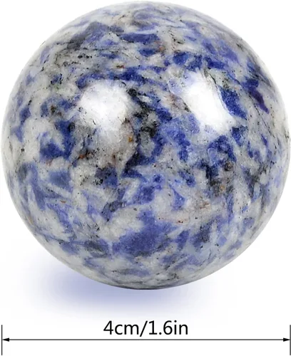 Vista 2 de Fengshuibringluck Bolas de salud chinas Baoding de cristal natural de 1.6 pulgadas para terapia de manos, ejercicio y alivio del estrés