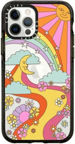 Vista 35 de Funda CASETiFY Impact Case para iPhone 12 / iPhone 12 Pro - Aries Moross - Sticker - Negro Transparente