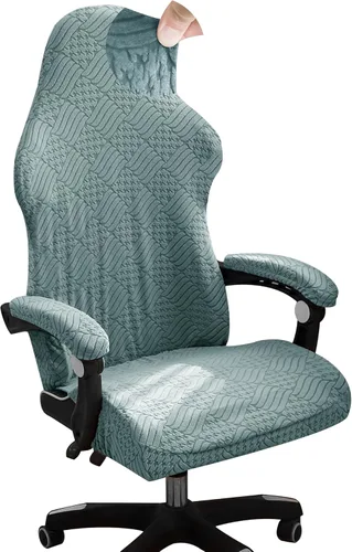 Vista 14 de FORCHEER Funda para silla de juegos con fundas para reposabrazos, estilo bohemio, 4 piezas, elásticas, para silla de computadora, juego de fundas