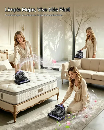Vista 8 de Mayking Mattress Vacuum Cleaner with 2 Rollers, AI Dust Detection, MV04