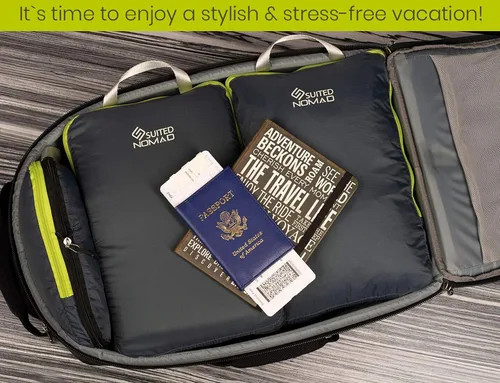 Vista 5 de SUITEDNOMAD Juego de cubos de embalaje de compresión, bolsas organizadoras de viaje ultraligeras