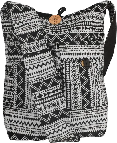 Vista 2 de Tribe Azure - Bolso bandolera grande tipo hobo para el hombro, con compartimento, bolsillos funcionales, cremallera, viajes, mercado, manta