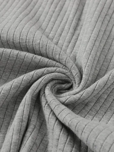 Vista 3 de Floerns Vestido ajustado de punto de manga corta con cuello en V para mujer