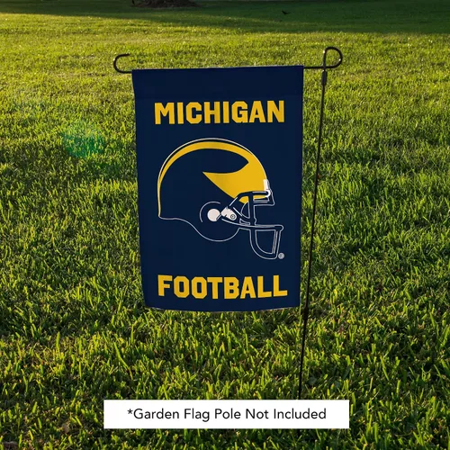 Vista 5 de Desert Cactus Bandera de jardín de la Universidad de Michigan UM – 19 x 12 pulgadas, bandera de Michigan Wolverines, para exhibición al aire libre