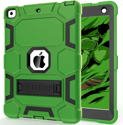 Vista 18 de CCMAO Funda para iPad de 6ª/5ª generación (9.7 pulgadas, 2018/2017), iPad Air de 2ª generación (2014) con soporte, funda protectora híbrida a prueba