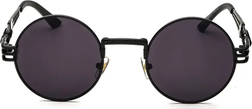 Vista 2 de Kyiduo Retro Round Steampunk Gafas de sol marco de metal para mujeres y hombres