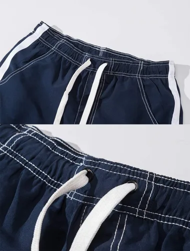 Vista 7 de FASKUNOIE Traje de baño para hombre de secado rápido de 5 y 9 pulgadas con forro de malla